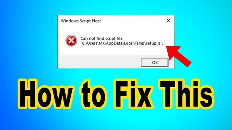 windows script host error windows 10 run.vbs