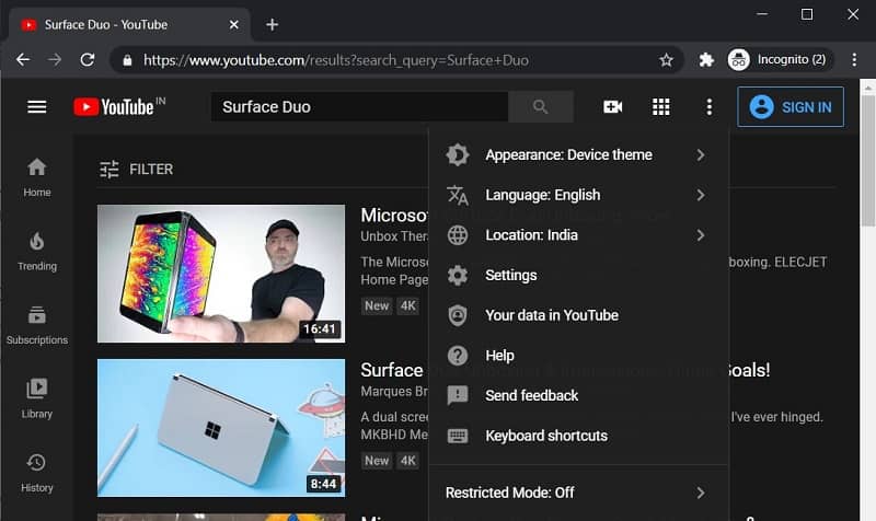YouTube for Windows 10