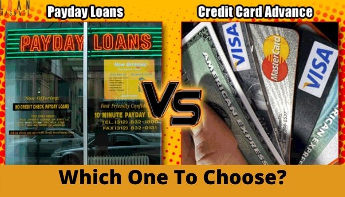 CREDIT CARD CASH ADVANCE VS pAYDAY LOAN