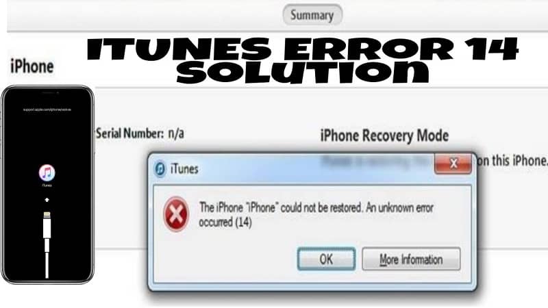 Ways to Fix iPhone Error 14 [iTunes Error 14]